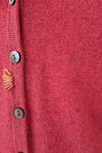 Boden Pink 100% Cashmere Floral Embroidered Cardigan Size 12/14