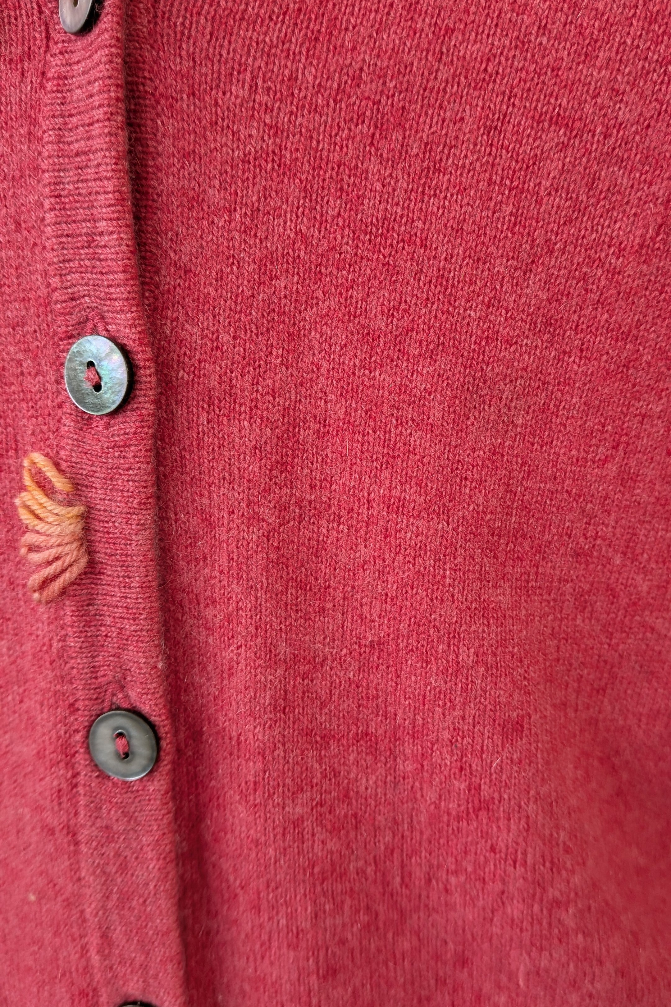 Boden Pink 100% Cashmere Floral Embroidered Cardigan Size 12/14