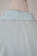 Vintage 70s Robert Lin International Blue Embroidered Blouse Size 10