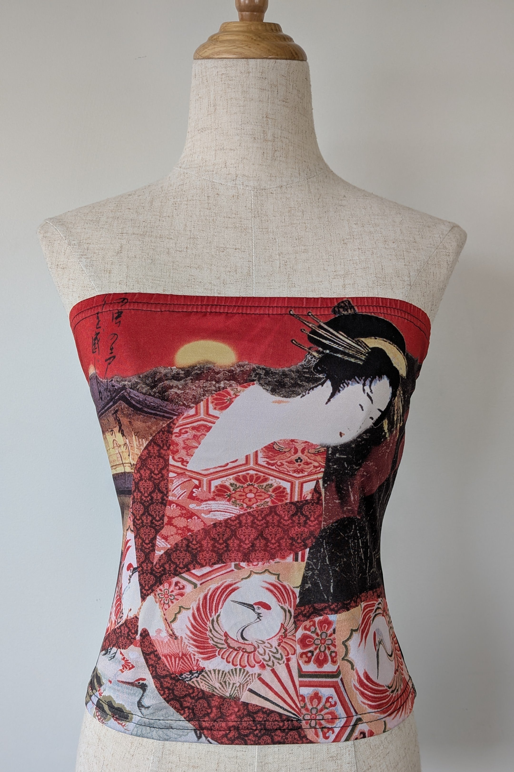 Vintage Y2K Xcepsion Oriental Tube Top Size S
