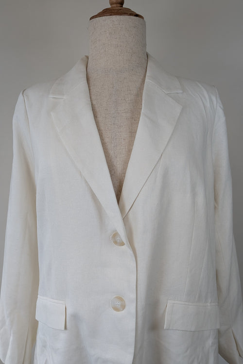 City Chic Sylvie Ivory Linen Blazer Size S Brand New With Tags RRP $139.95