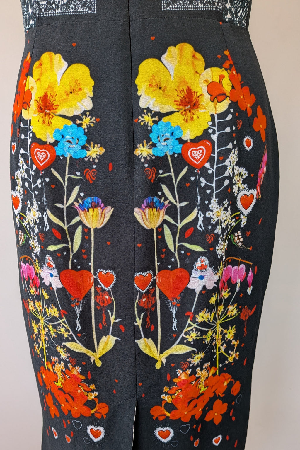 Piccione.Piccione Italian Designer Printed A-Line Dress Size 10/12