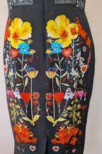 Piccione.Piccione Italian Designer Printed A-Line Dress Size 10/12