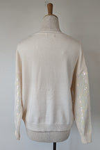 Vine Apparel White Wool Blend Iridescent Sequin Jumper Size M/L