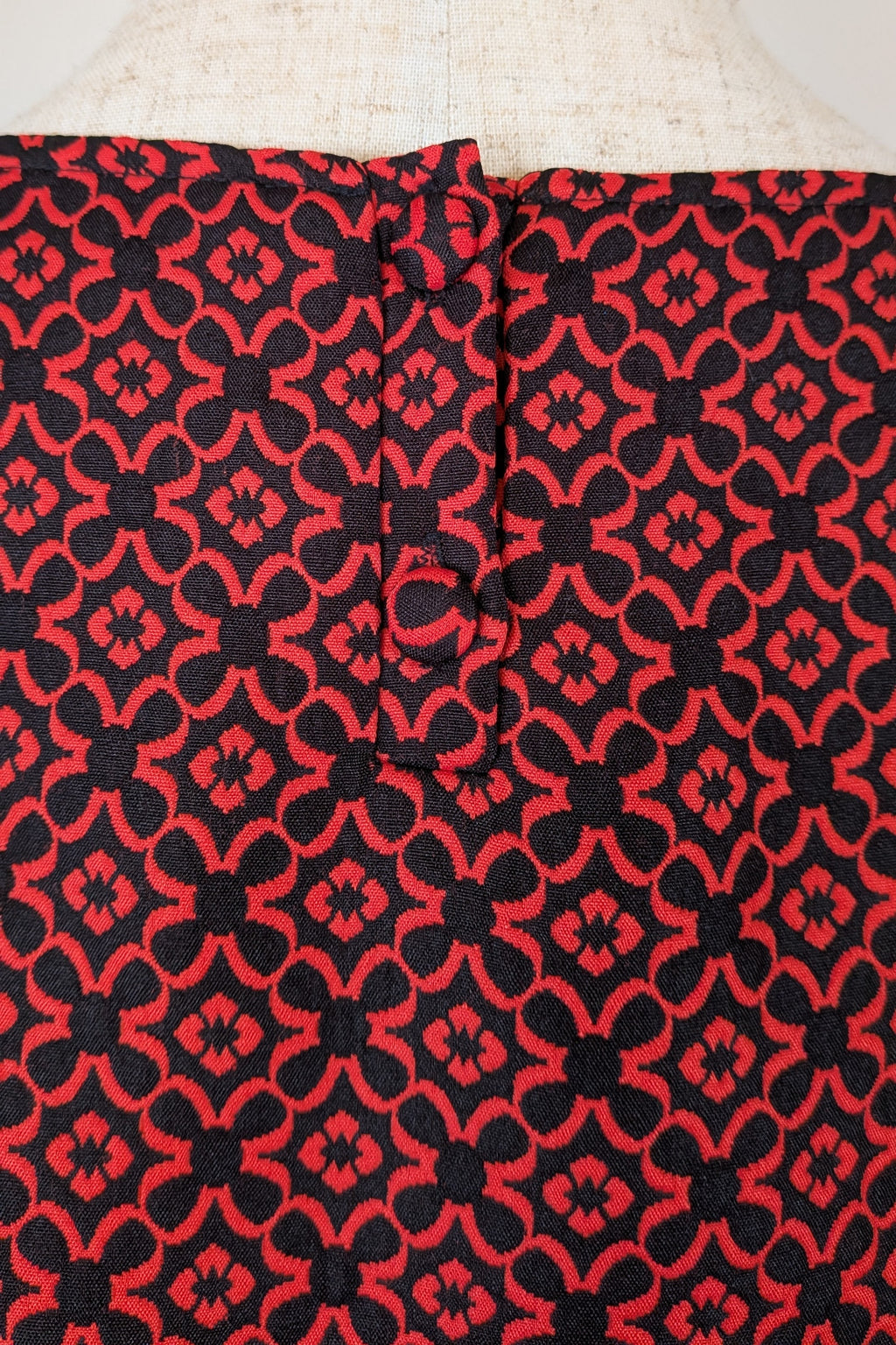 Revival Retro Red & Black Pom Pom Top Size 14