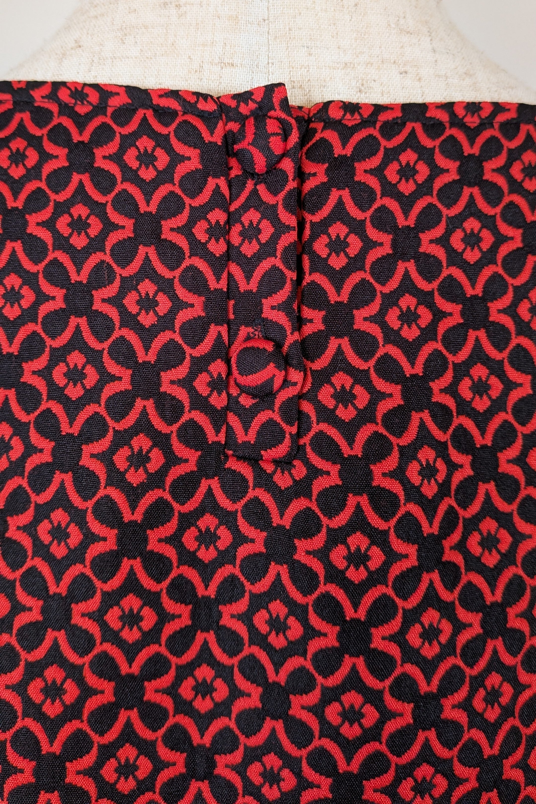 Revival Retro Red & Black Pom Pom Top Size 14