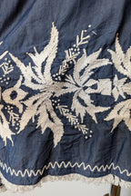 Ruby Yaya Denim Blue Embroidered Kaftan Dress Size M