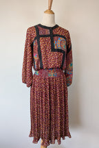 Vintage 80s Diane Freis Georgette Dress Size L