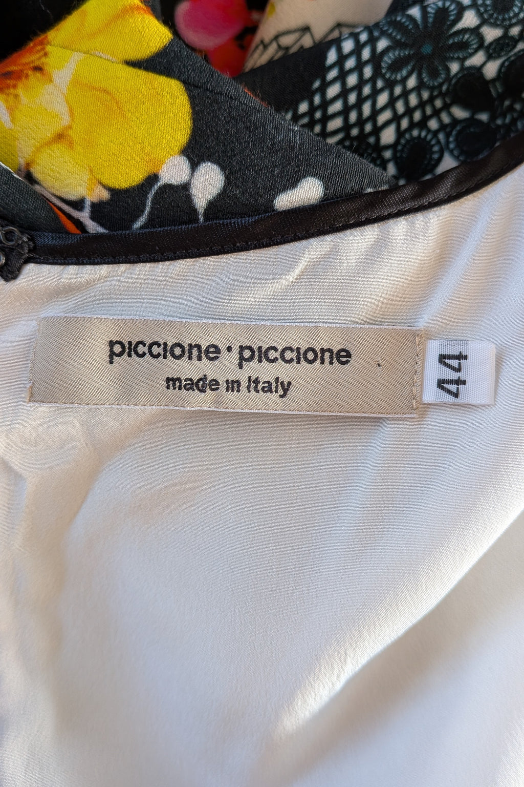 Piccione.Piccione Italian Designer Printed A-Line Dress Size 10/12