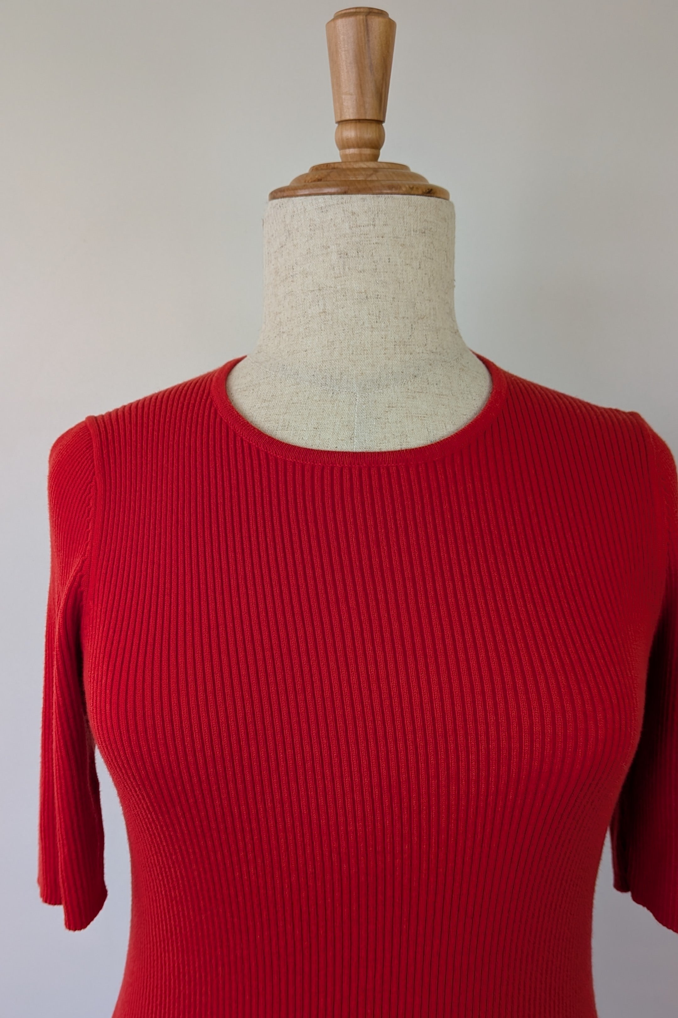 Boden Red Wool Cotton Knit Tee Size 16
