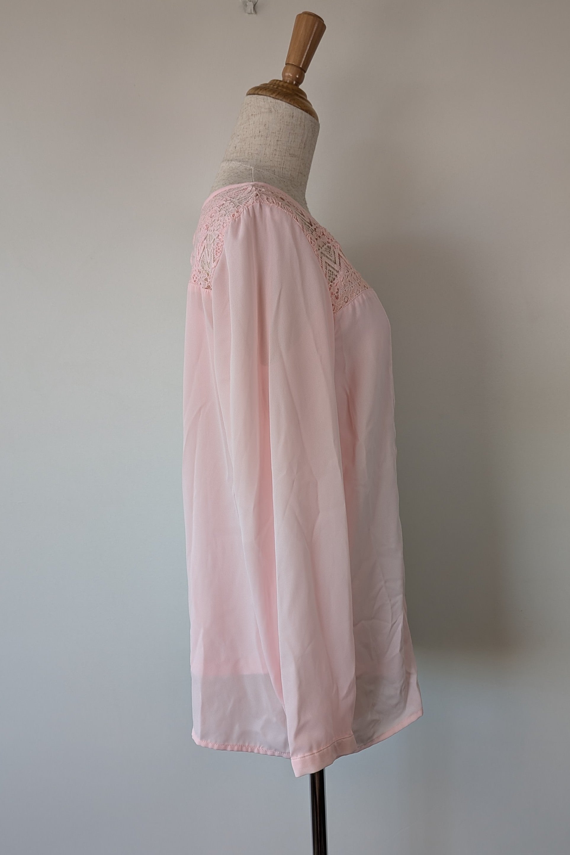 Liz Jordan Designer Collection Rue De Renne Pink Lace Trim Top Size 14 BNWT RRP $99.95