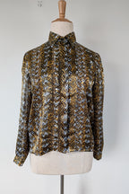 Vintage 90s Talkabout Leopard Print Shirt Size L