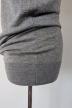 Country Road Grey Merino Wool & Silk Asymmetric Long Knit Top Size XXS