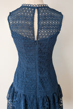 Review Teal Lace Drop Waist Dress Size 6