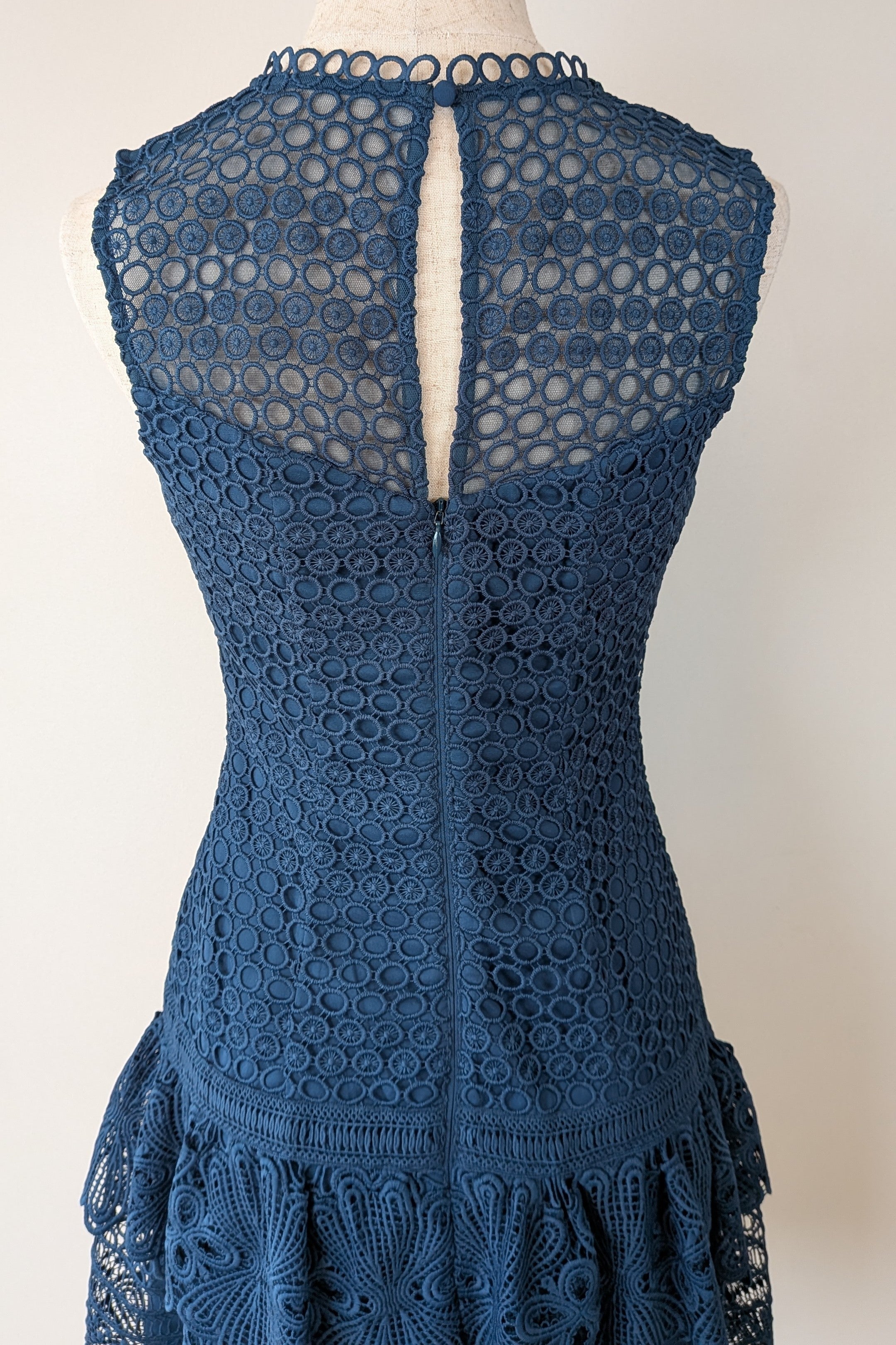 Review Teal Lace Drop Waist Dress Size 6