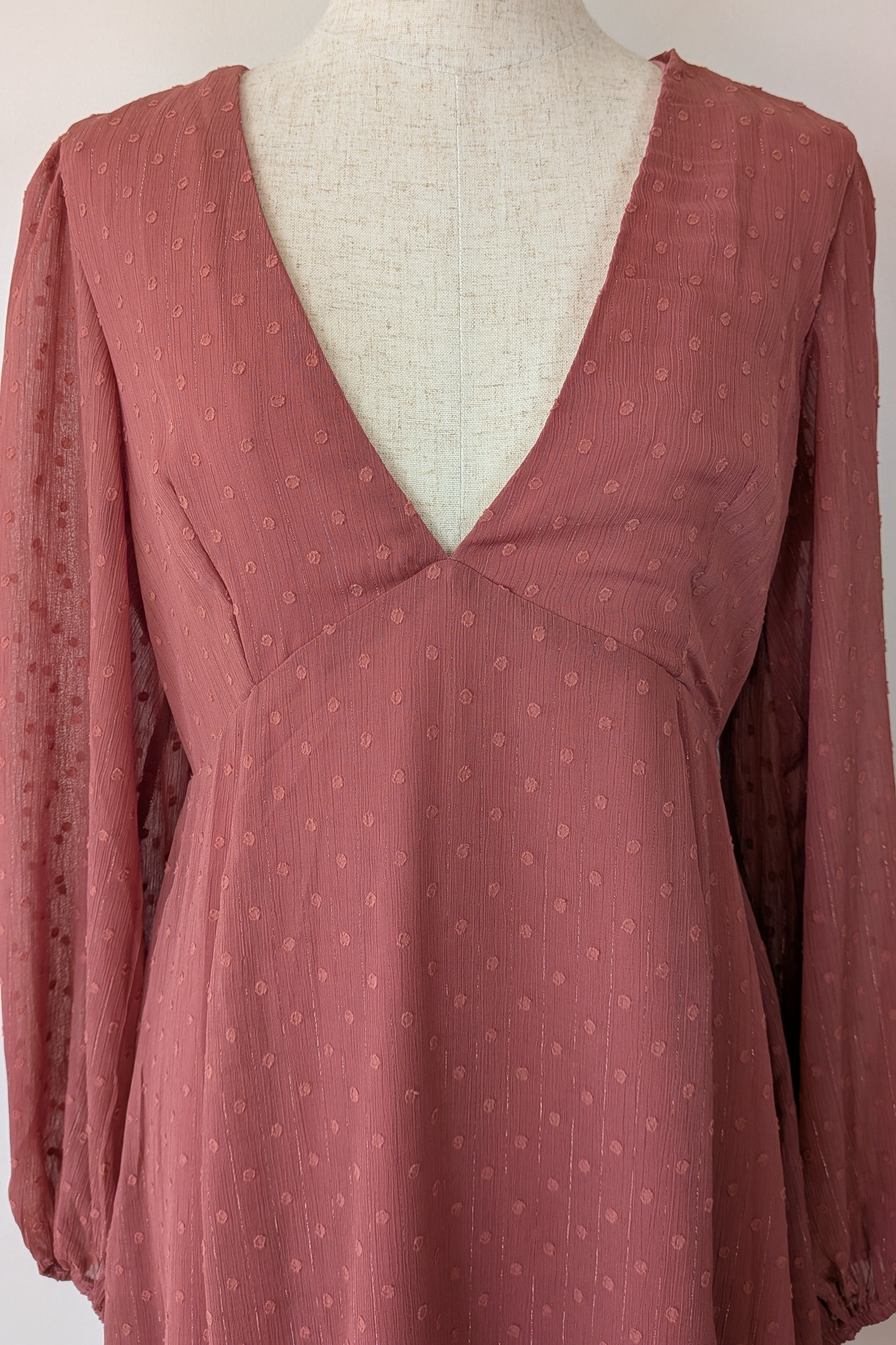 Showpo Dusty Pink Alert Me Dress Size 12 Brand New With Tags