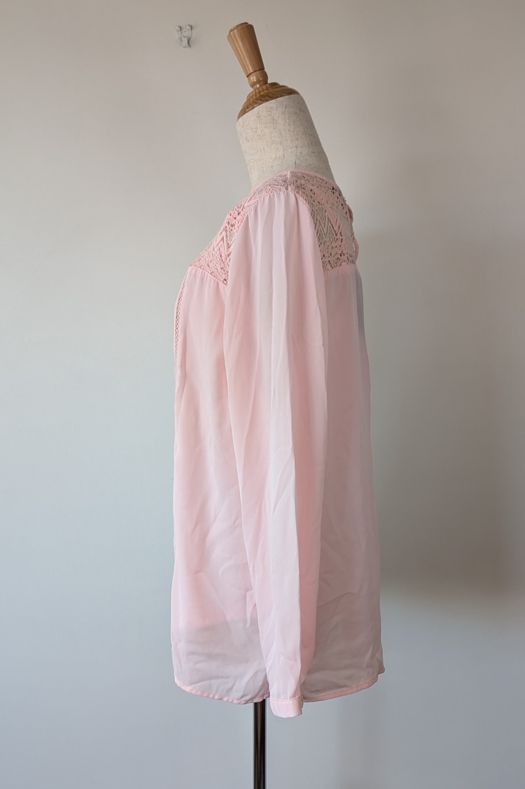 Liz Jordan Designer Collection Rue De Renne Pink Lace Trim Top Size 14 BNWT RRP $99.95