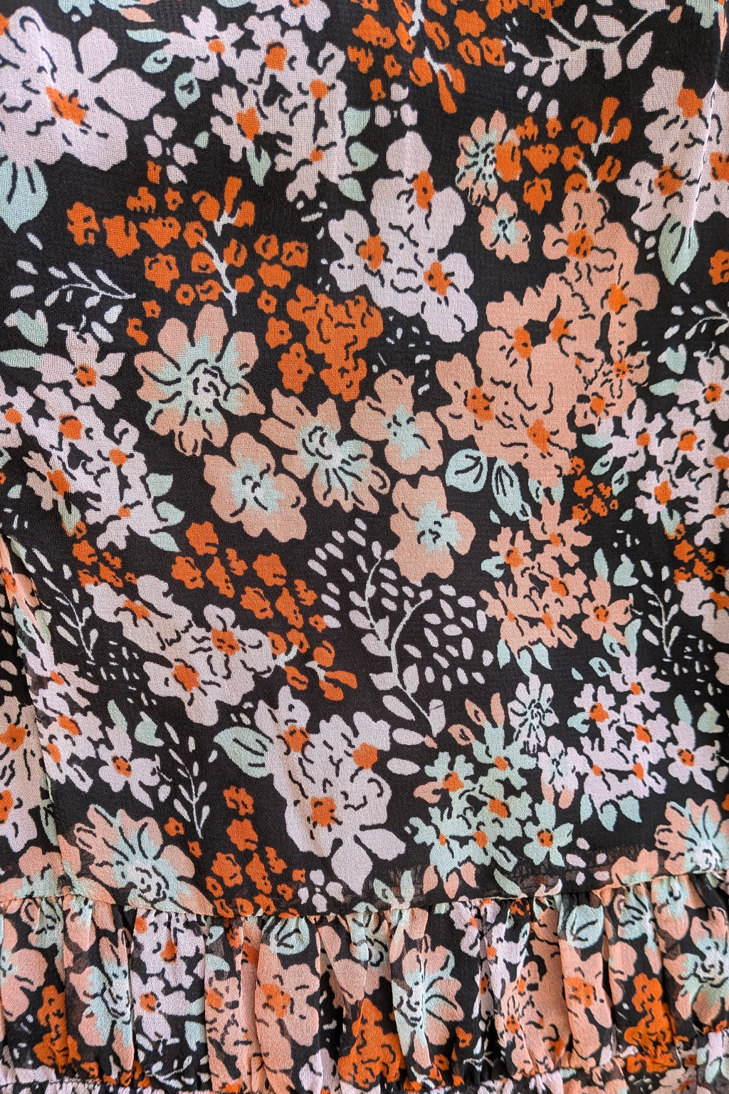 Topshop Floral Print Ruched Mini Dress Sz 14 RRP $80