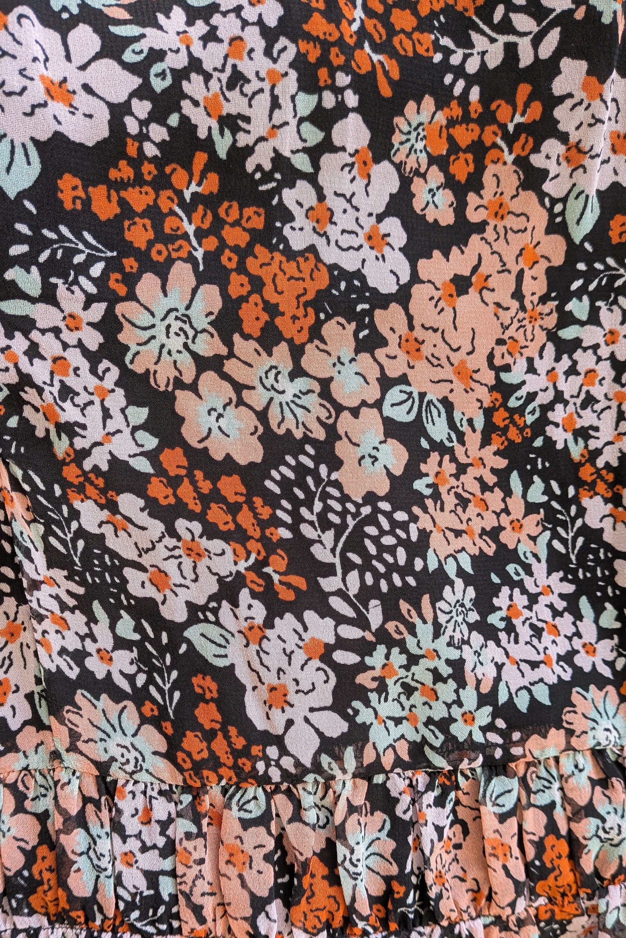 Topshop Floral Print Ruched Mini Dress Sz 14 RRP $80