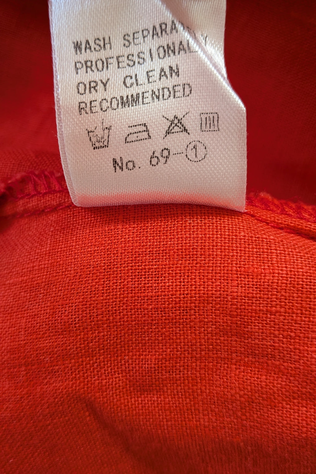 Soul Sparrow Red 100% Linen Top Size XL