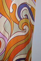 Never Fully Dressed Retro Groove Orange Wrap Midi Dress Size S