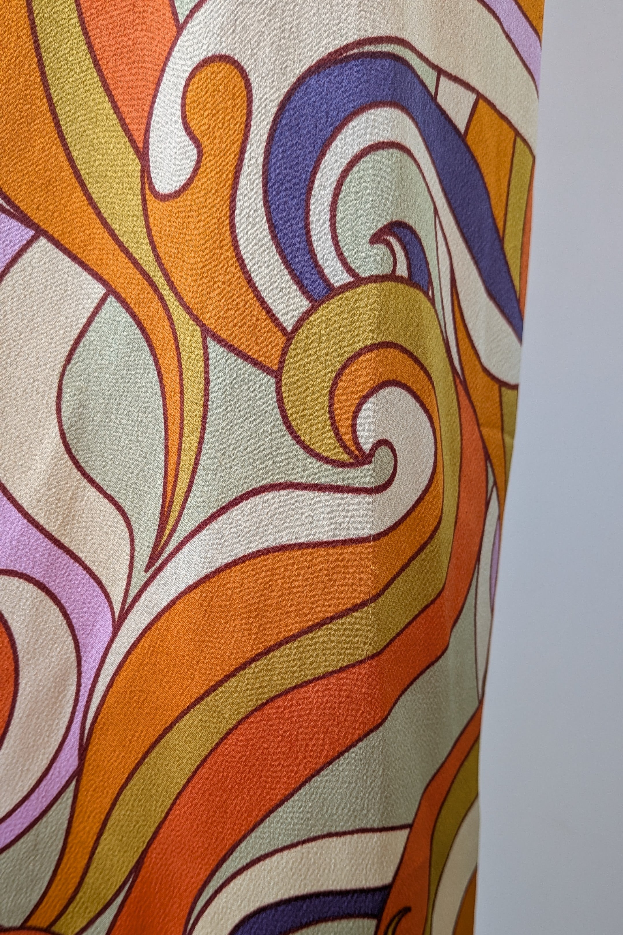 Never Fully Dressed Retro Groove Orange Wrap Midi Dress Size S