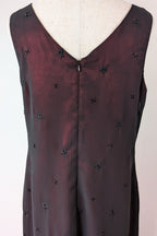 Vintage Y2K Suzanne Grae Red & Black Overlay Dress Size 12