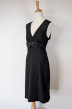 Vintage Y2K Crossroads Sleeveless Black Bow Cocktail Dress Size 12/14