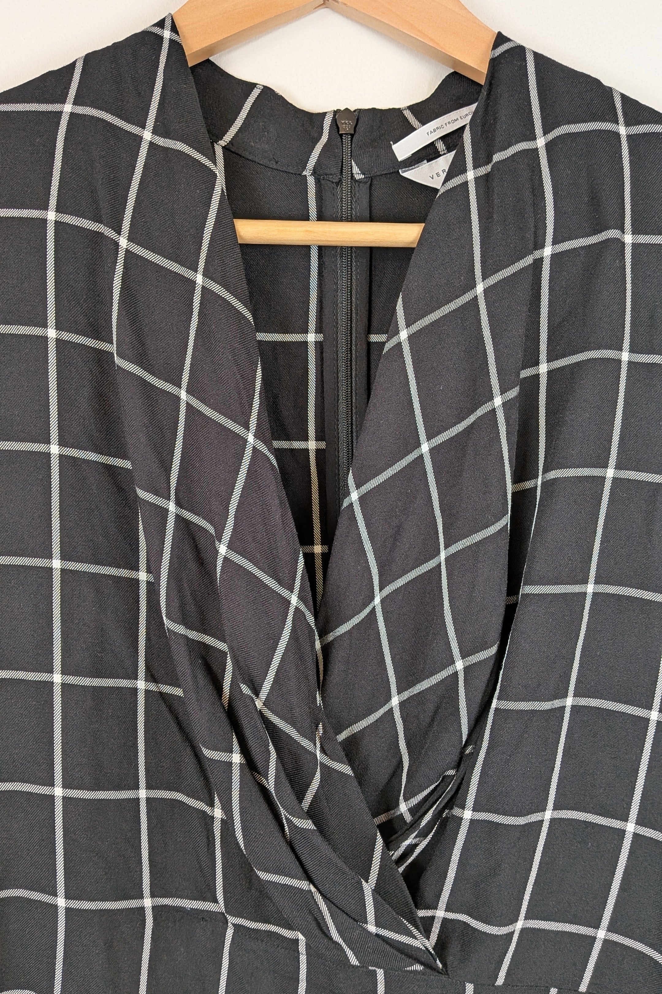 Veronika Maine Black & White Check Shirt Size 6 Brand New With Tags RRP $219