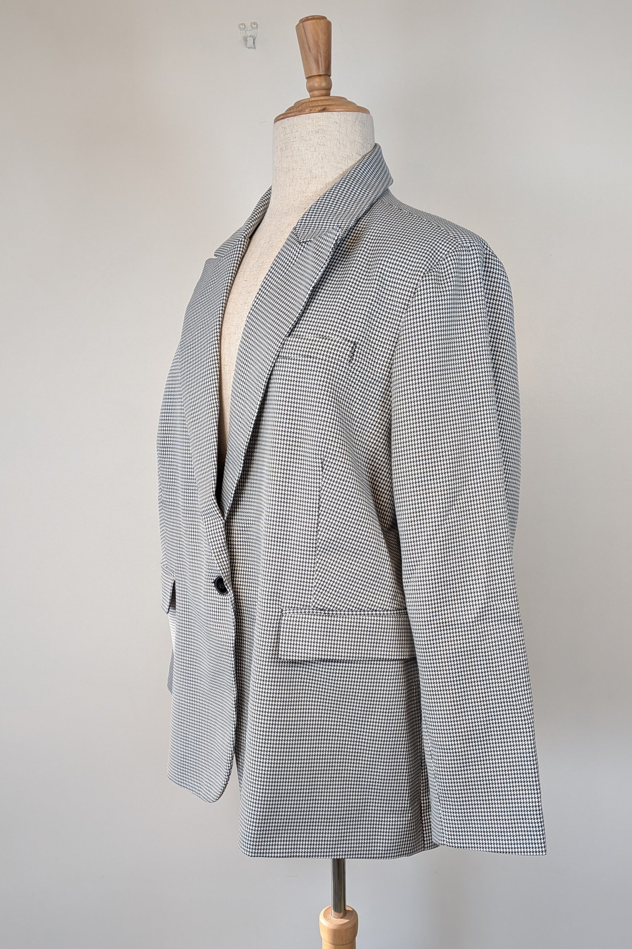 Beme Monochrome Houndstooth Blazer Size 24 Brand New With Tags RRP $109.95