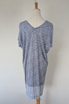 Sportscraft 100% Linen Blue & White Speckled Dress Size 8