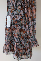 Topshop Floral Print Ruched Mini Dress Sz 14 RRP $80
