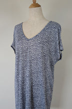 Sportscraft 100% Linen Blue & White Speckled Dress Size 8