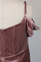 City Chic Jayla Cold Shoulder Velvet Rose Dress Size M