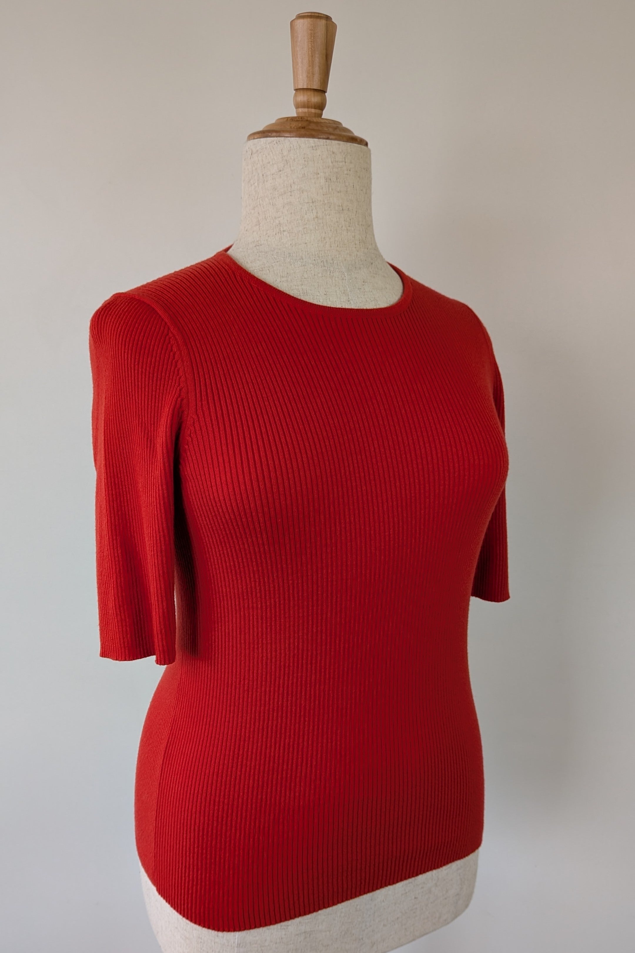Boden Red Wool Cotton Knit Tee Size 16