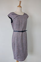 Review Tweed Pencil Dress with Belt Size 12