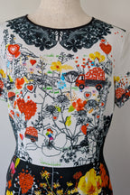 Piccione.Piccione Italian Designer Printed A-Line Dress Size 10/12