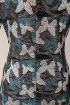Contony Black Label Metallic Butterfly Sheath Mini Dress Size 14/16
