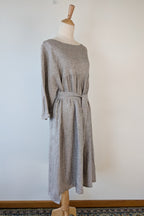 Stella Moda Linen Midi Dress in Grey in One Size