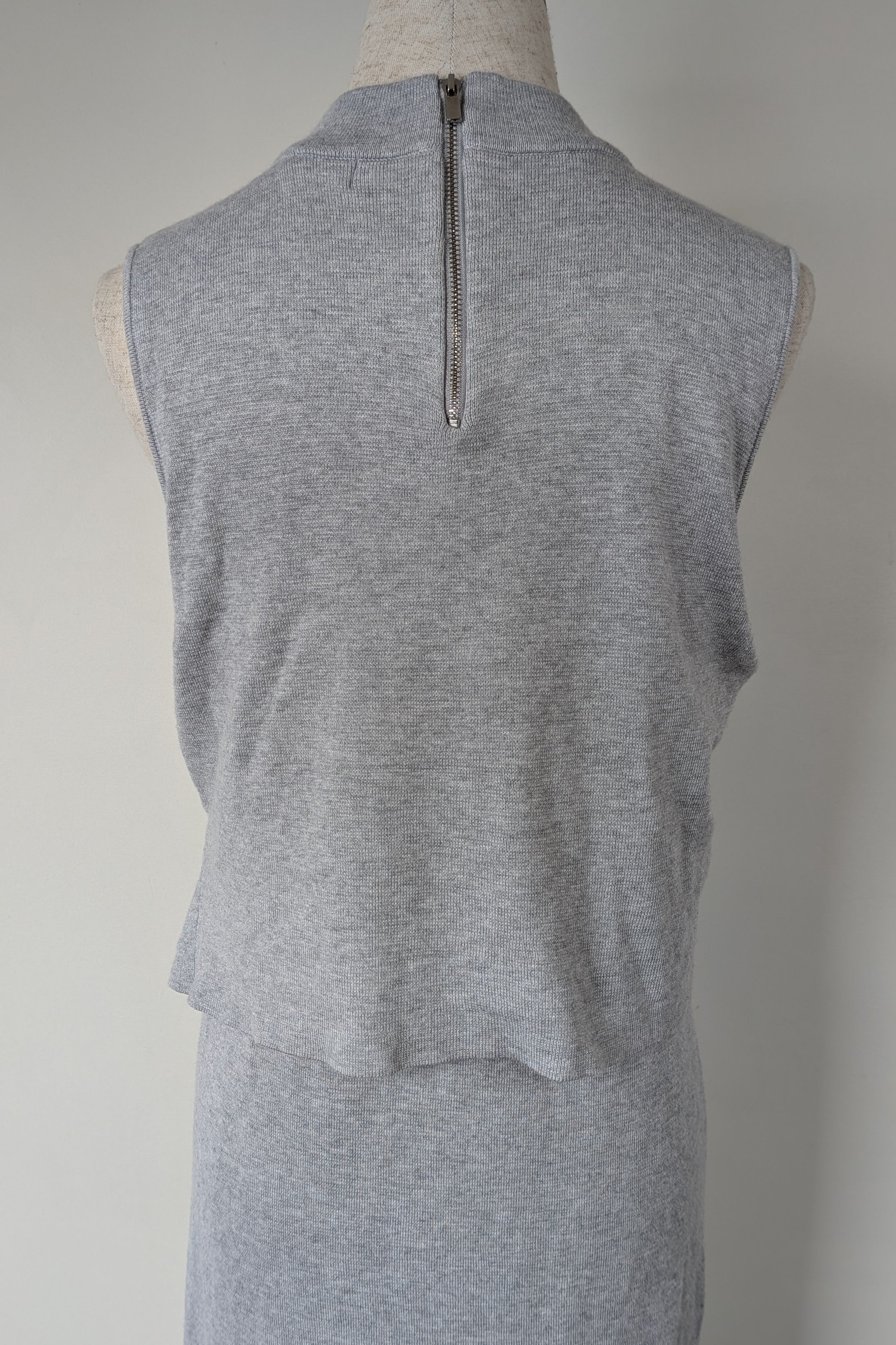 Ripe Maternity Silver Marle Layered Knit Nursing Dress Size M