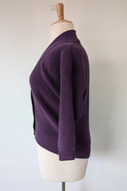 Vintage 80s Casaveen Pure New Wool Purple Cardigan (Made in Tasmania) Size 14
