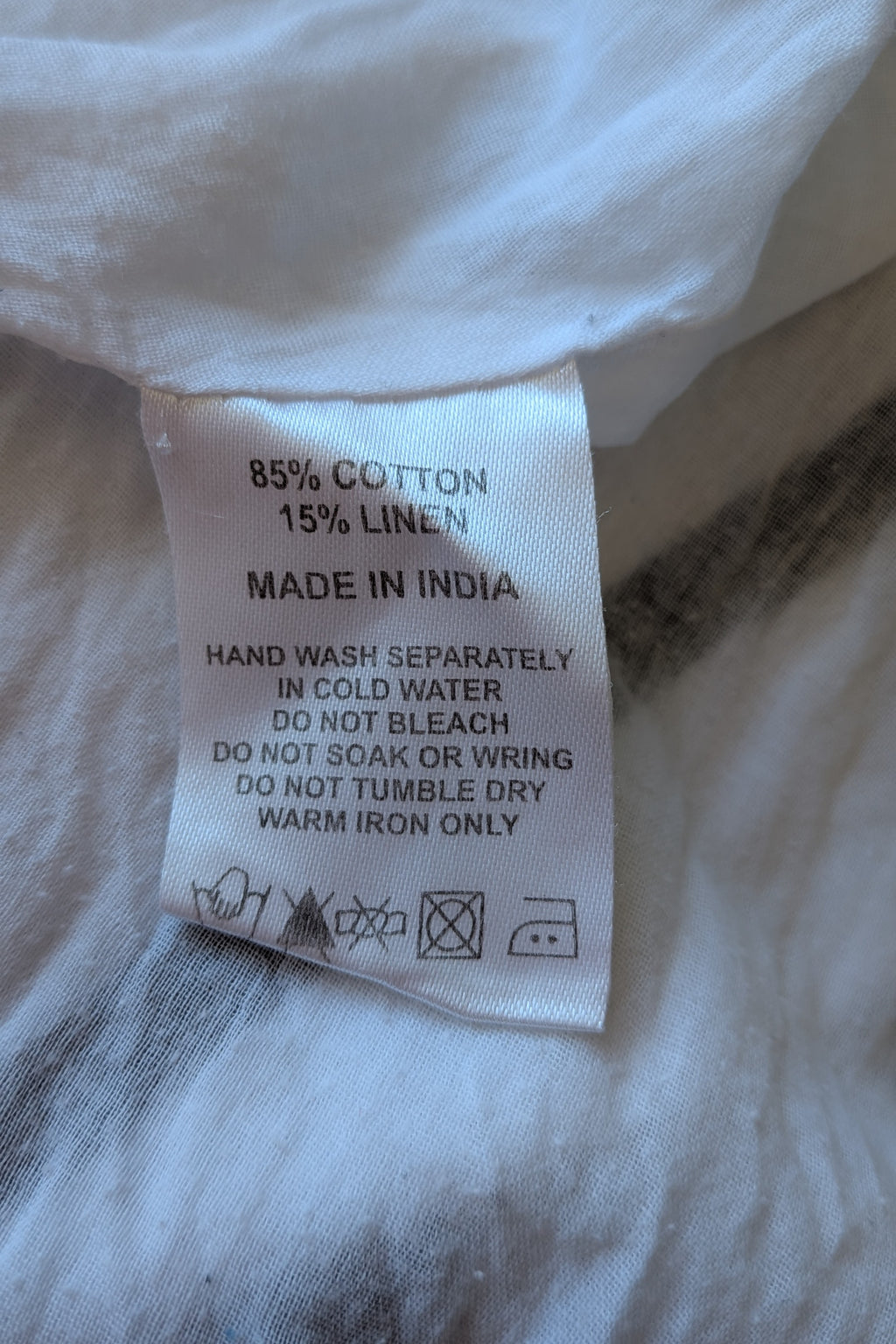 Orientique Black White Arty Linen Cotton Dress Size 10
