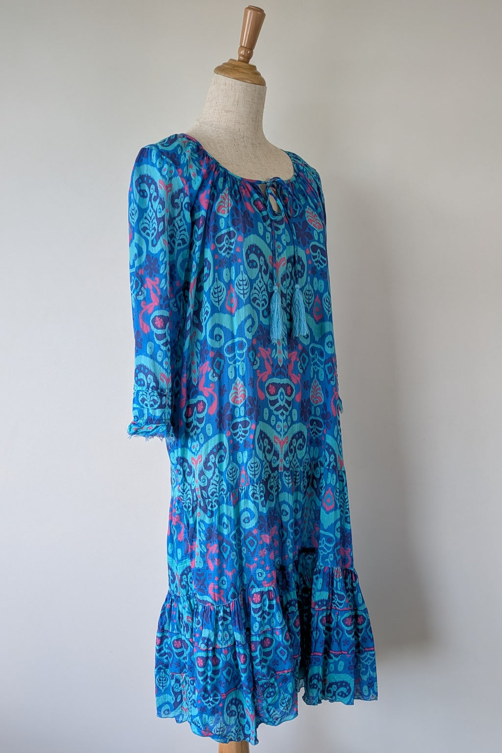Naudic Cotton Bohemian Midi Dress Size S