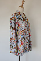 Blue Illusion x Nathalie Lété House of Cats PJ Top Size S