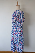 Witchery Linen One Shoulder Watercolour Print Midi Dress with Cut Out Size 16