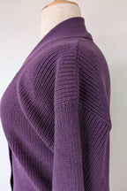 Vintage 80s Casaveen Pure New Wool Purple Cardigan (Made in Tasmania) Size 14