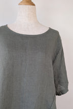 Dolce Vita Italian Linen Top in Khaki One Size