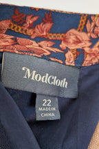 Modcloth Apogee of Elegance Floral & Horse Print Dress Size 22
