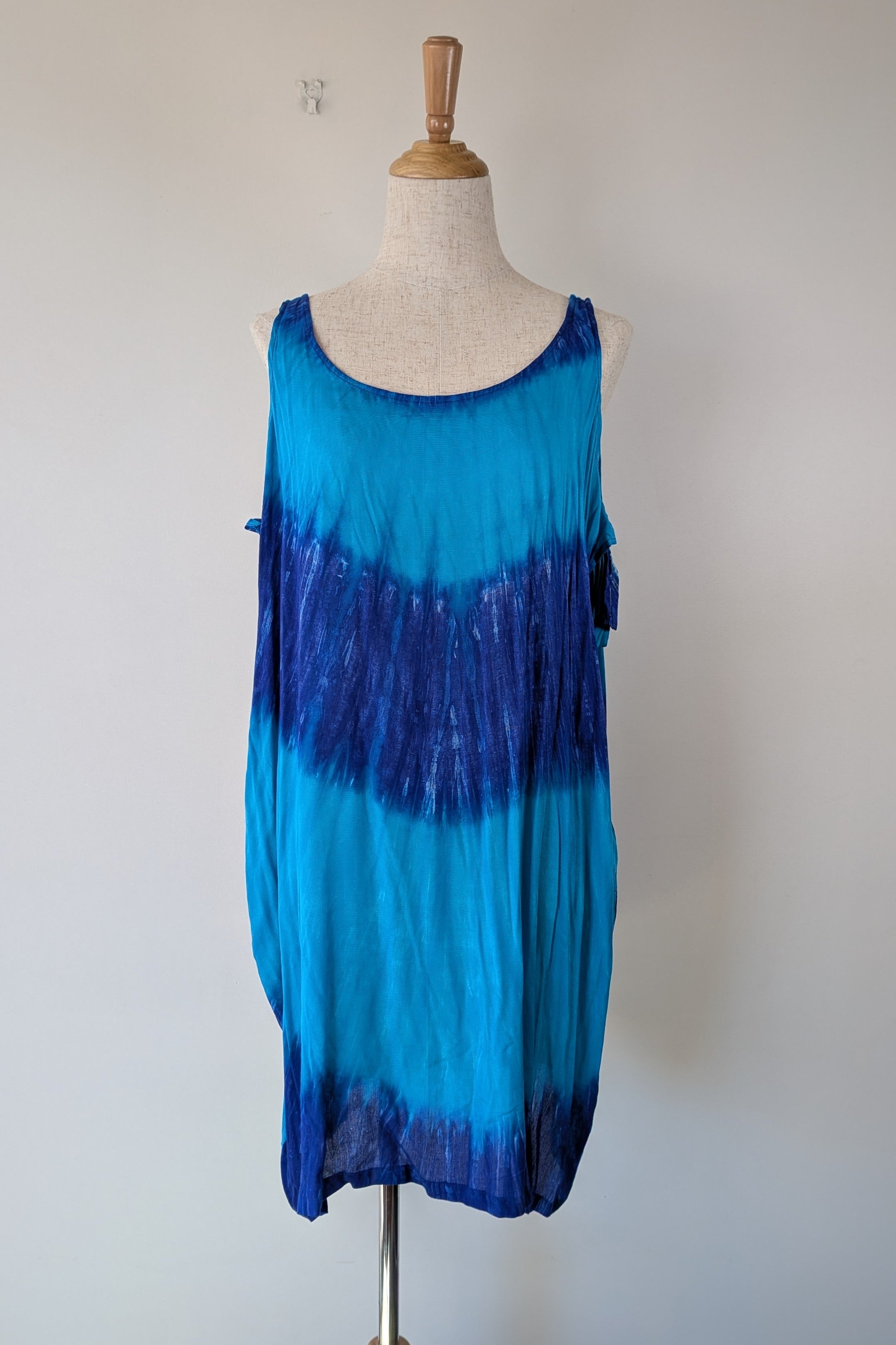Tree of Life Blue Tie Dye Sun Dress One Size Brand New Without Tags