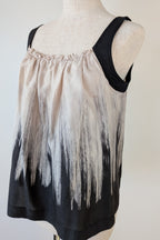 Jane Lamerton Petites Silk Abstract Monochrome Top Size 10